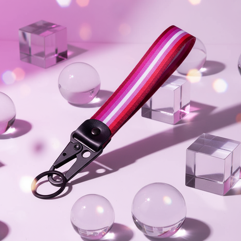 Lesbian LGBT Pride Keychain