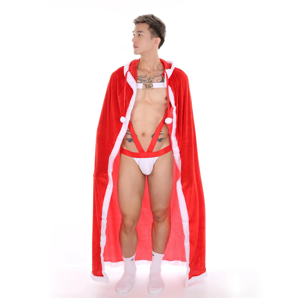 "Mr. Claus If Your Nasty" Christmas Bondage Outfit