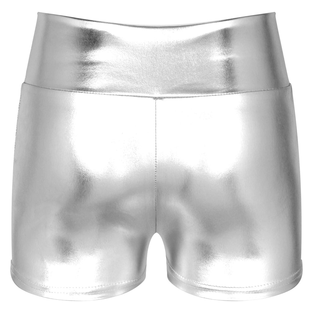 Black metallic outlet shorts