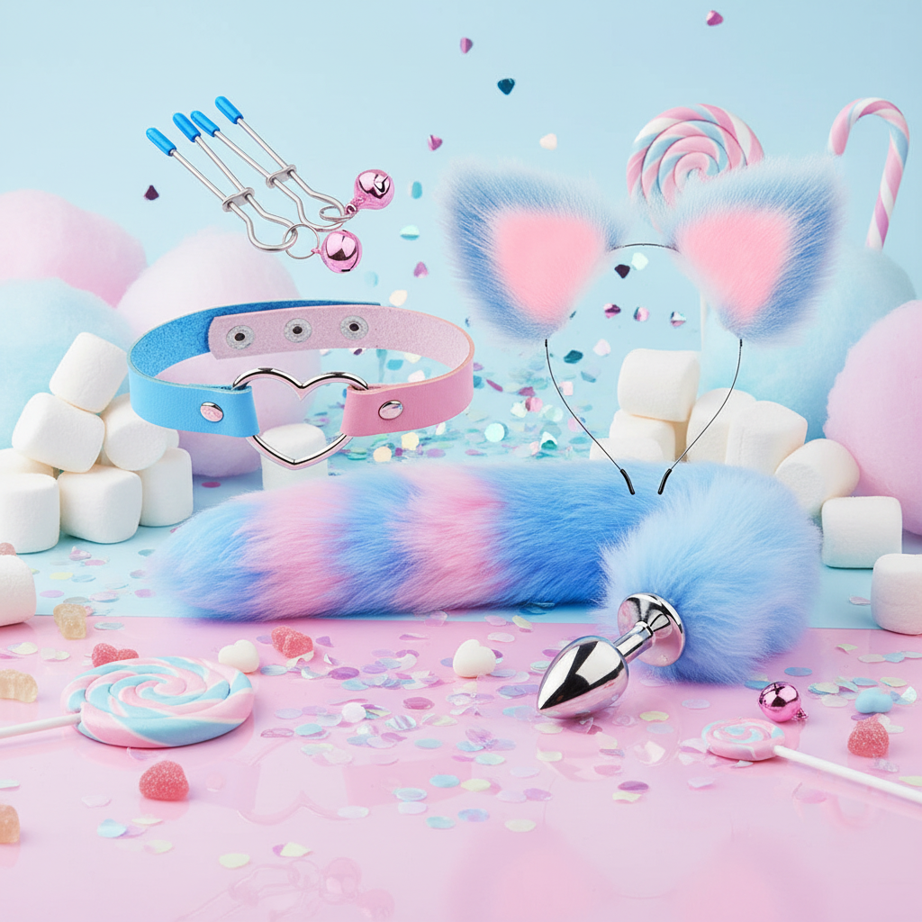 Ultimate Fluffy Bunny Tail Butt Plug & Roleplay Accessory Set