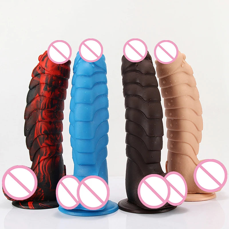 Thick Suction Cup Dragonscale Dildo