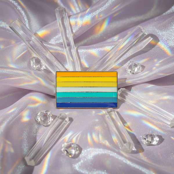 Genderfaun Pride Flag Enamel Pin
