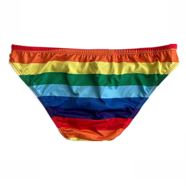 Thong LGBT Rainbow Swim Briefs by Queer In The World sold by Queer In The World: The Shop - LGBT Merch Fashion