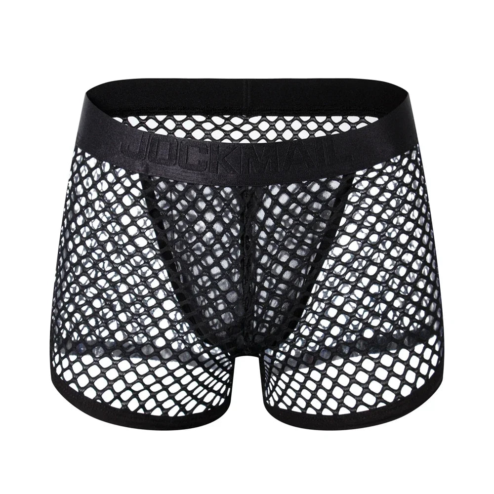 Jockmail "Reveal All Fishnet" Underwear Shorts