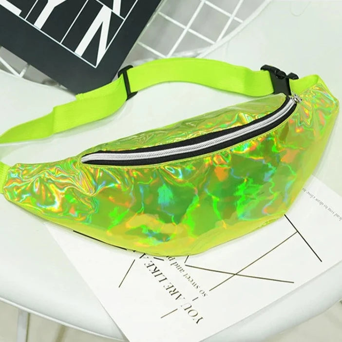 Green Holographic Fanny Pack by Queer In The World sold by Queer In The World: The Shop - LGBT Merch Fashion