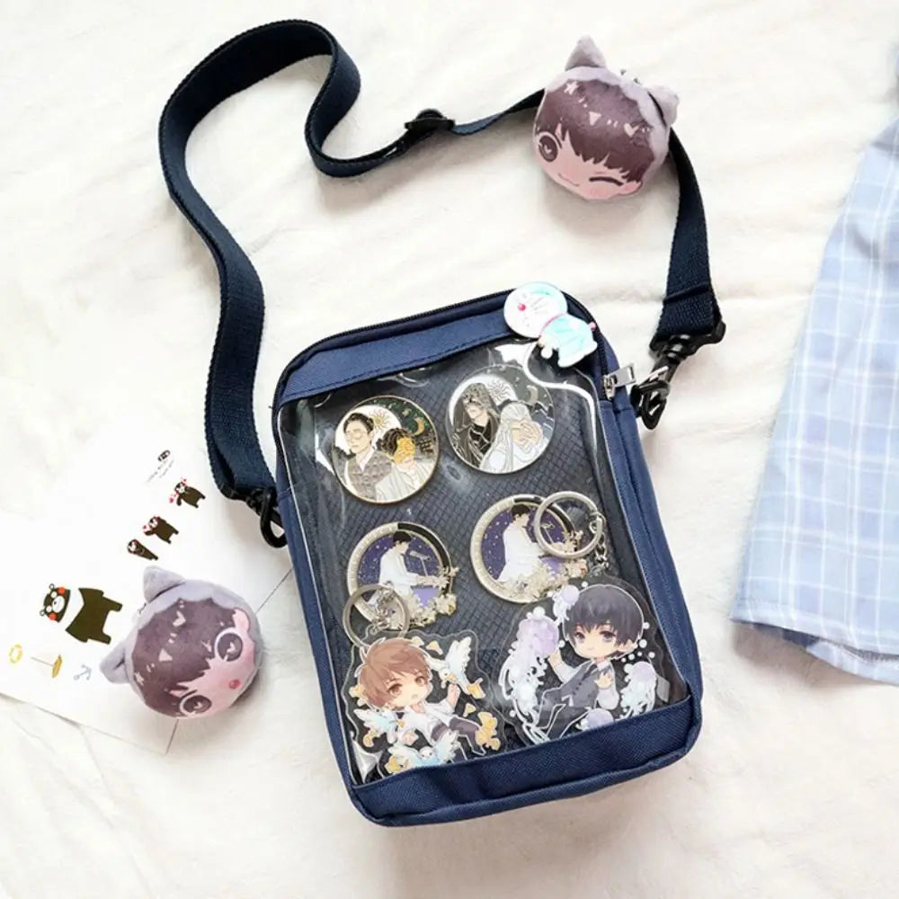 Transparent Pin Display Crossbody Bag