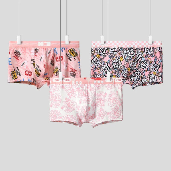 Pink Power Cotton Boxer Briefs (3-Pack)