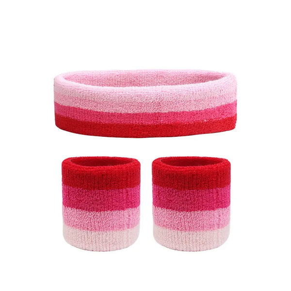 Sweat With Pride Femme Pink Headband & Wristband Fitness Set