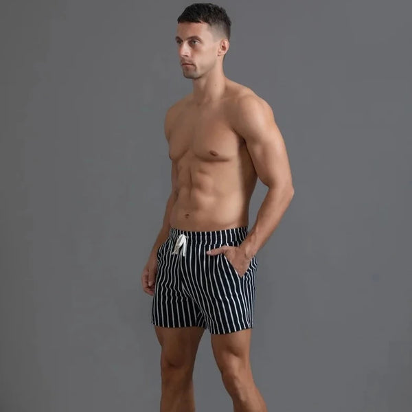 Vertical Stripes Slim Fit Shorts