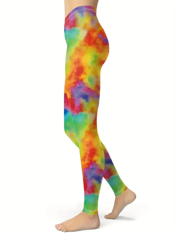  Rainbow Cloud LGBT Pride Leggings by Queer In The World sold by Queer In The World: The Shop - LGBT Merch Fashion