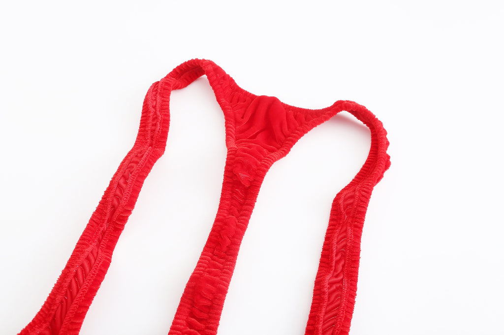 Christmas Candy Cane Mankini Undies G-String Swimsuit Sexy Thong Mens  Costume AU