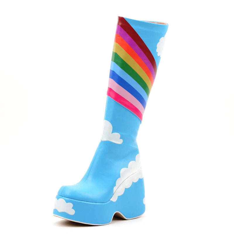 Rainbow Disco Boots