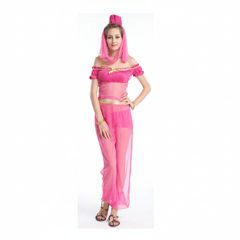 Pink Princess Jasmine Pink Belly Costume