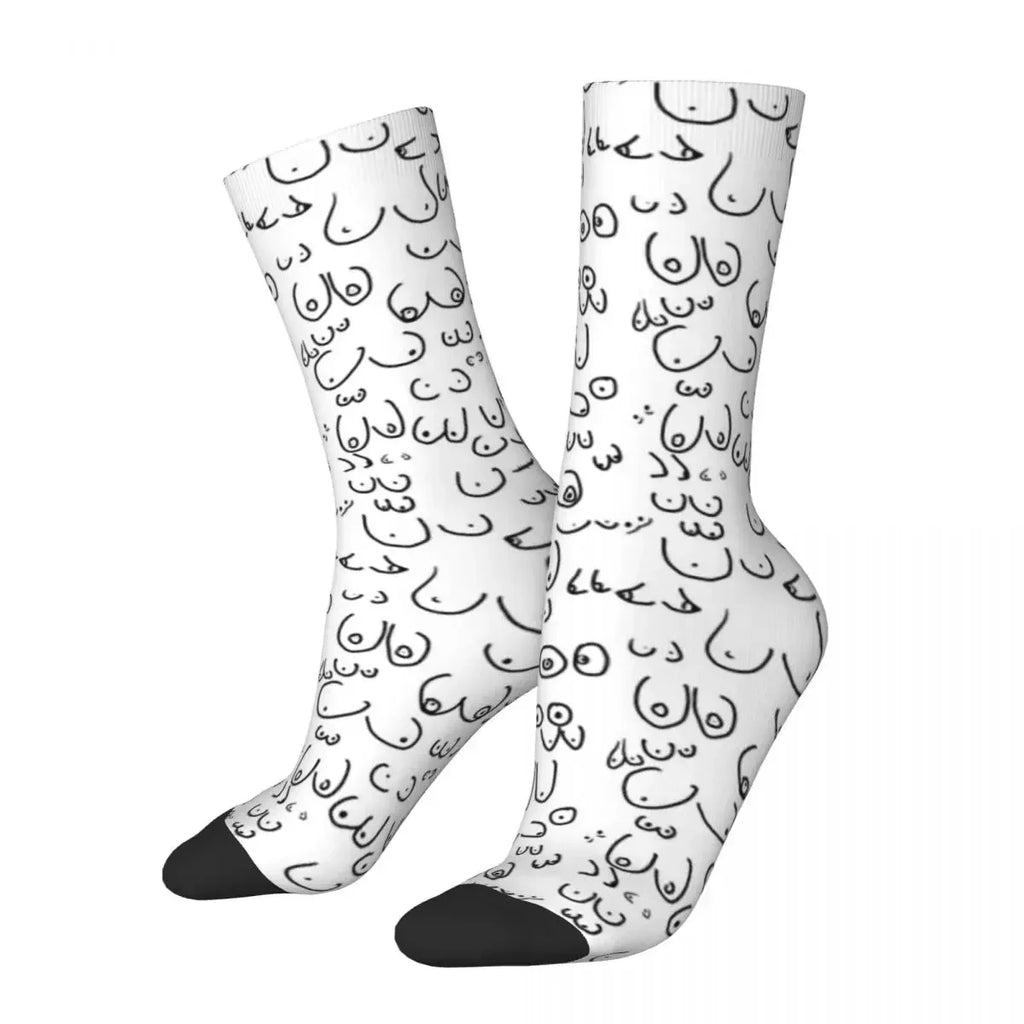 Free The Nipple Boob Crew Socks