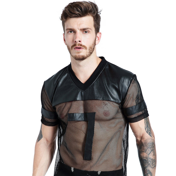  Sexy Mesh Football T-Shirt by Queer In The World sold by Queer In The World: The Shop - LGBT Merch Fashion