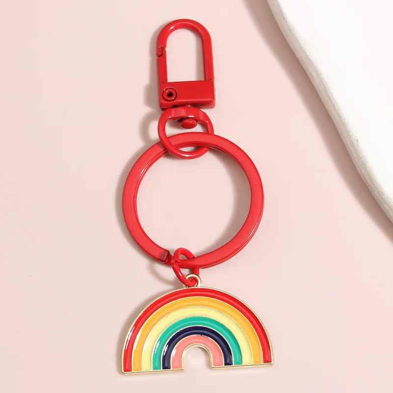 Red Rainbow LGBT Metal Keychain by Queer In The World sold by Queer In The World: The Shop - LGBT Merch Fashion