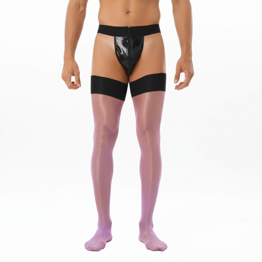 Shiny Transparent Thigh High Sissy Stockings Queer In The World: The Shop Shiny Transparent Thigh High Sissy Stockings Queer In The World: The Shop