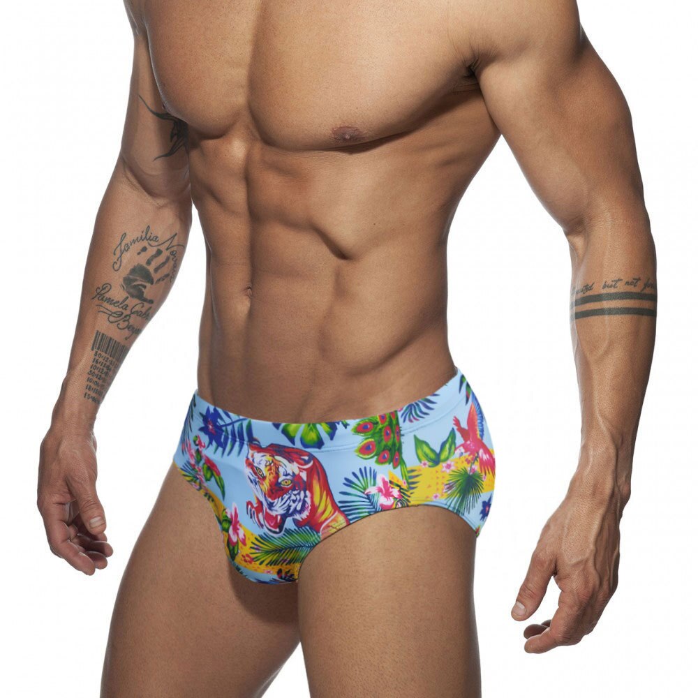 Floral Feline Swim Briefs – Queer In The World: The Shop