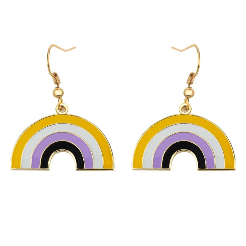 Non-Binary Rainbow Earrings
