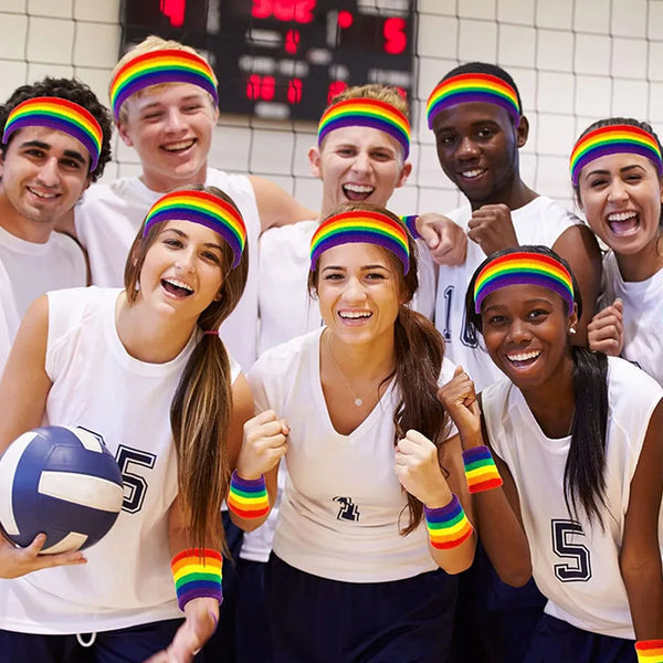 Sweat With Pride LGBT Headband & Wristband Fitness Set