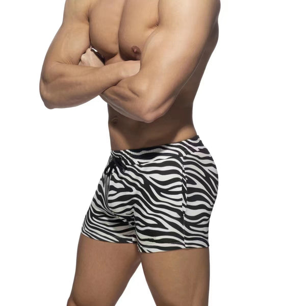  Zebra Stripe Swim Shorts by Queer In The World sold by Queer In The World: The Shop - LGBT Merch Fashion