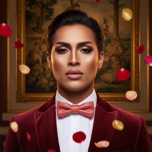 Formal Kink PU Leather Bowtie