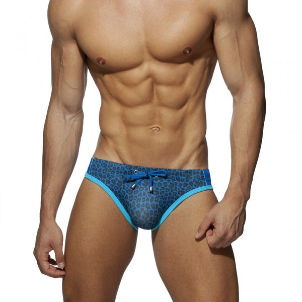 Leopard Print Swim Briefs