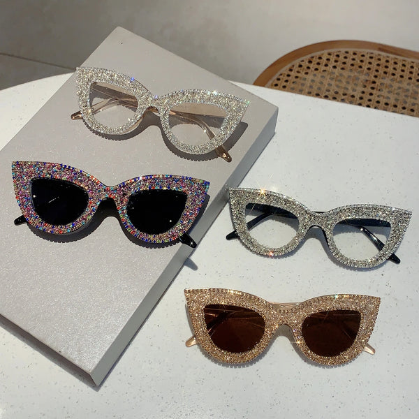 Rhinestone Cat Eye Sunglasses