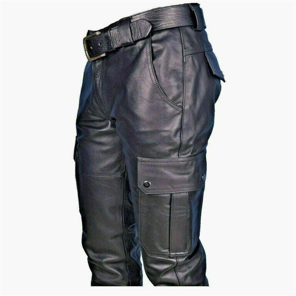 PU Leather Biker Pants