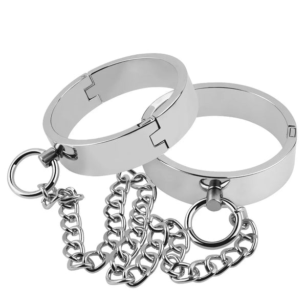 Chain Link Elegance Metallic Bondage Cuffs