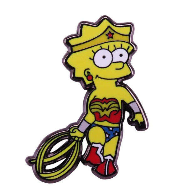  Lisa Wonder Woman Enamel Pin by Queer In The World sold by Queer In The World: The Shop - LGBT Merch Fashion