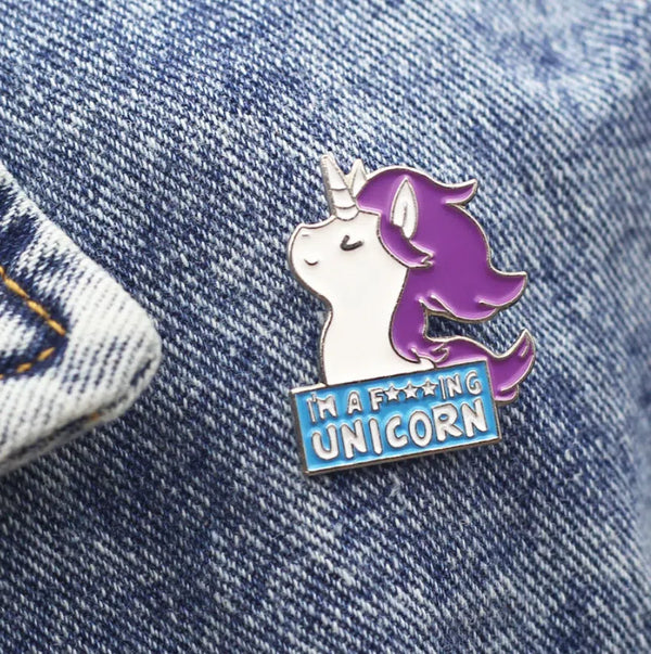  I'm A F***ing Unicorn! Enamel Pin by Queer In The World sold by Queer In The World: The Shop - LGBT Merch Fashion