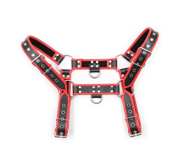  Red Bulldog Leather Harness by Queer In The World sold by Queer In The World: The Shop - LGBT Merch Fashion