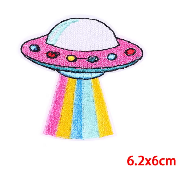 UFO Pride Iron On Embroidered Patch