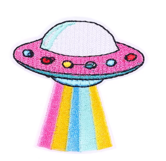 UFO Pride Iron On Embroidered Patch