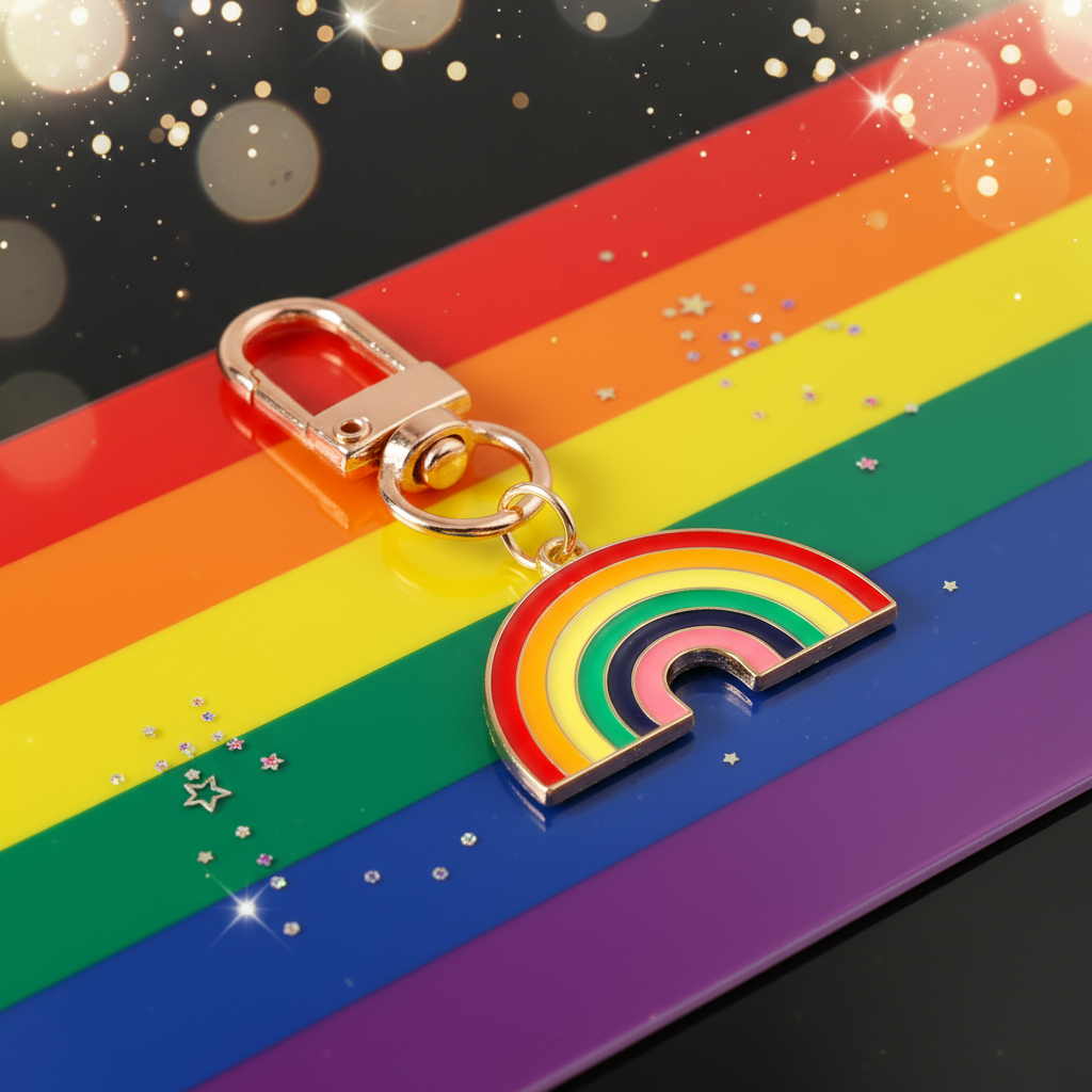 Rainbow LGBT Metal Keychain