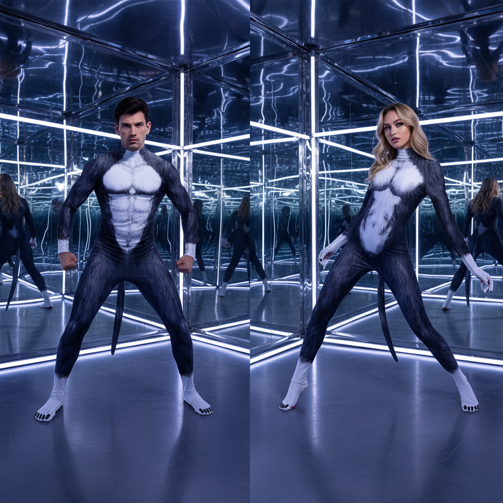 Elastic Full-Body Animalistic Zentai Bodysuit