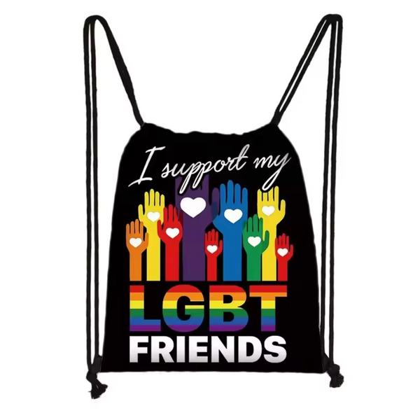 LGBT Support Drawstring Bag