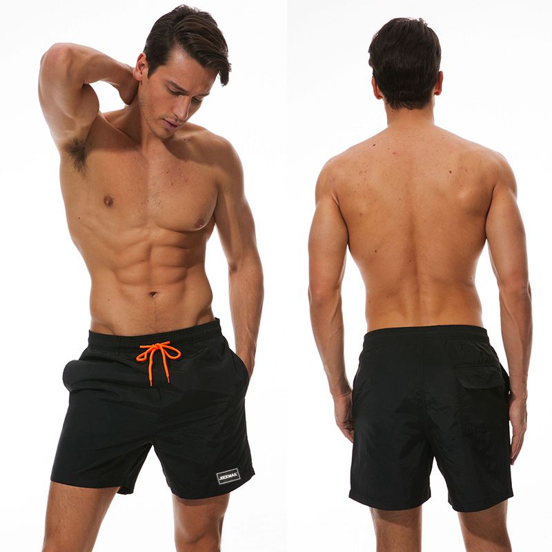 Black Jockmail Quick Dry Beach Shorts by Queer In The World sold by Queer In The World: The Shop - LGBT Merch Fashion