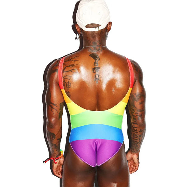 Rainbow Thong Nightclub Jumpsuit