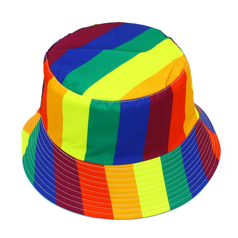 Rainbow Pride Striped Fisherman Hats