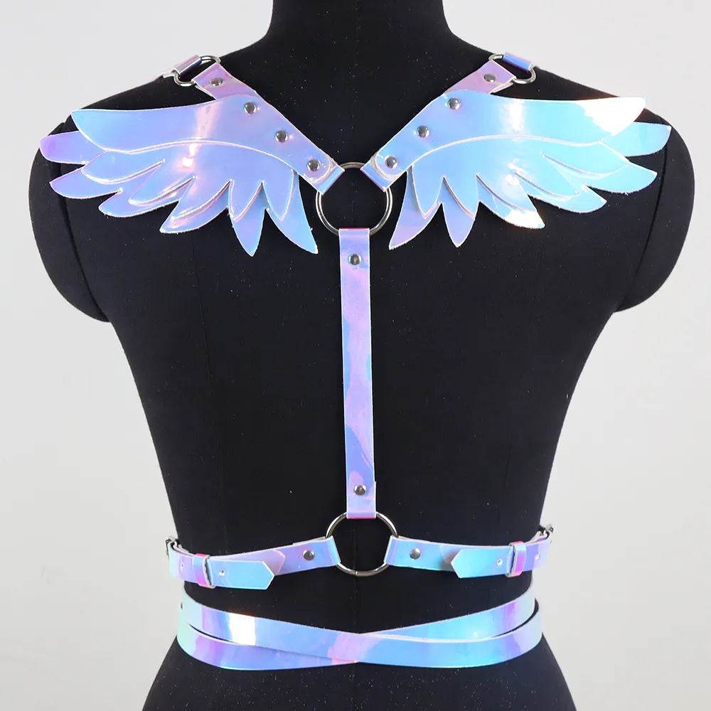 Holo Gothic Angelic Wings Harness