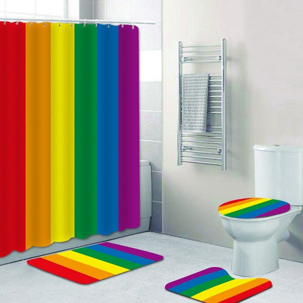 LGBT Pride 4-Piece Shower Curtain Bathroom Set