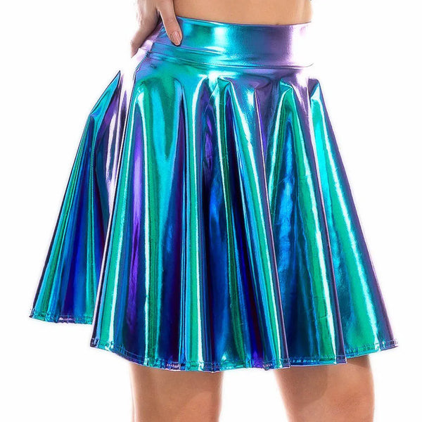 Metallic Queer Mini Skirt