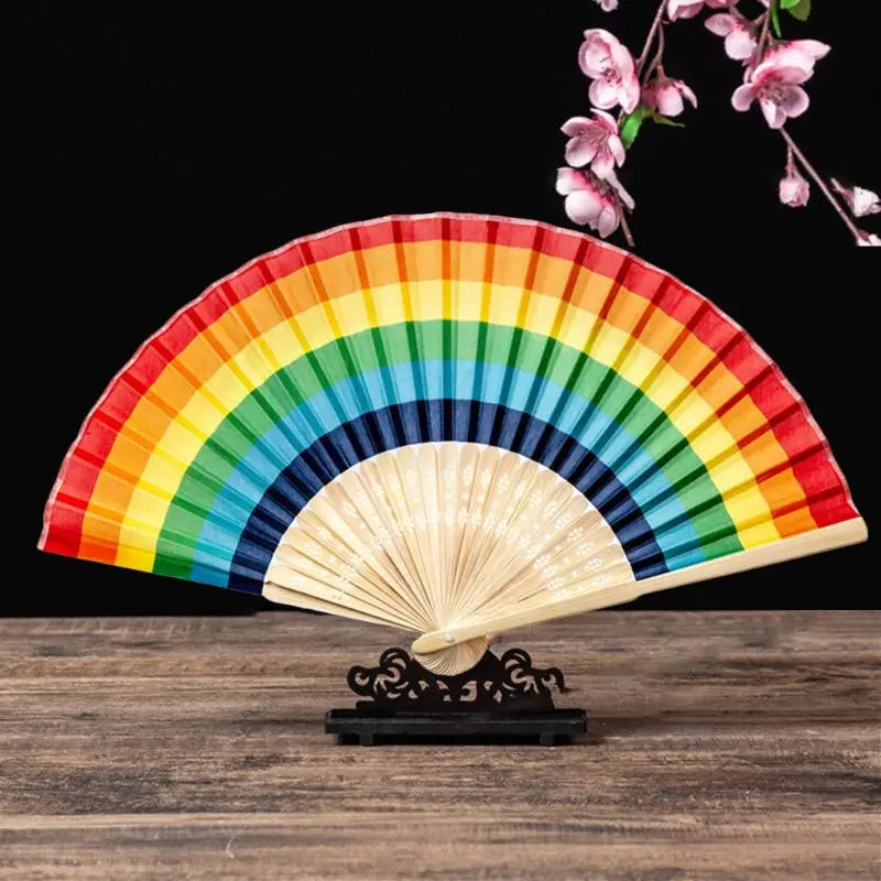 Gay Pride Rainbow Hand Fan