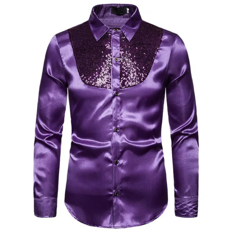 Sequin Satin Basics Shirt