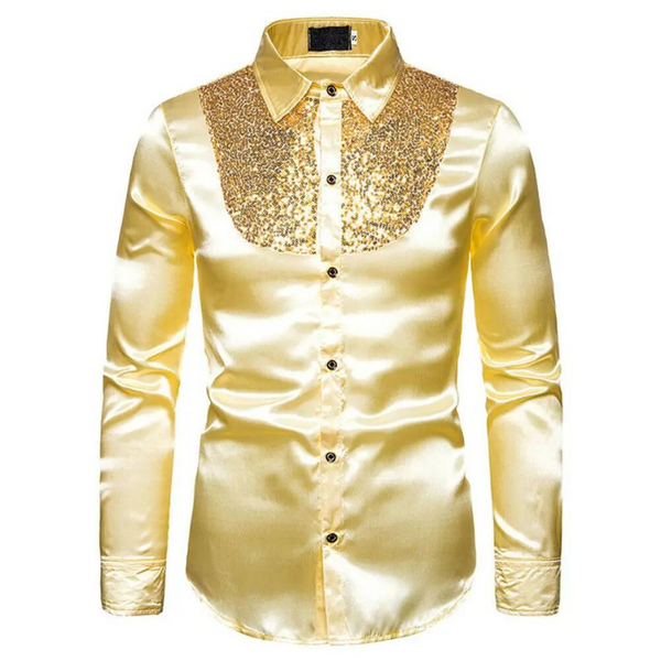 Sequin Satin Basics Shirt