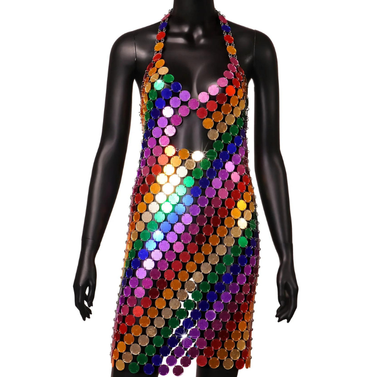 SequinSizzle Disco Mini Dress