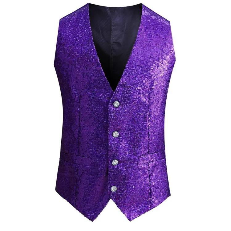 Sequin V-Neck Pride Vest