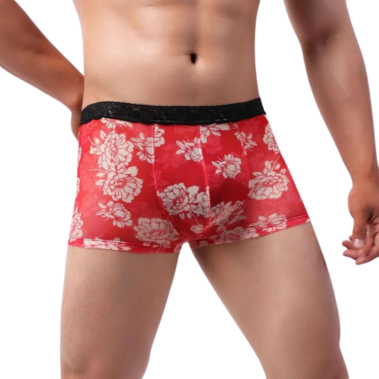 Black Sexy Floral Lace Underwear Boxer Briefs by Queer In The World sold by Queer In The World: The Shop - LGBT Merch Fashion